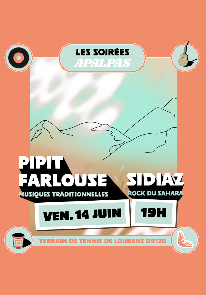 Post insta Concert 14 juin Pipit Farlouse & Sidiaz graphisme : susie bee